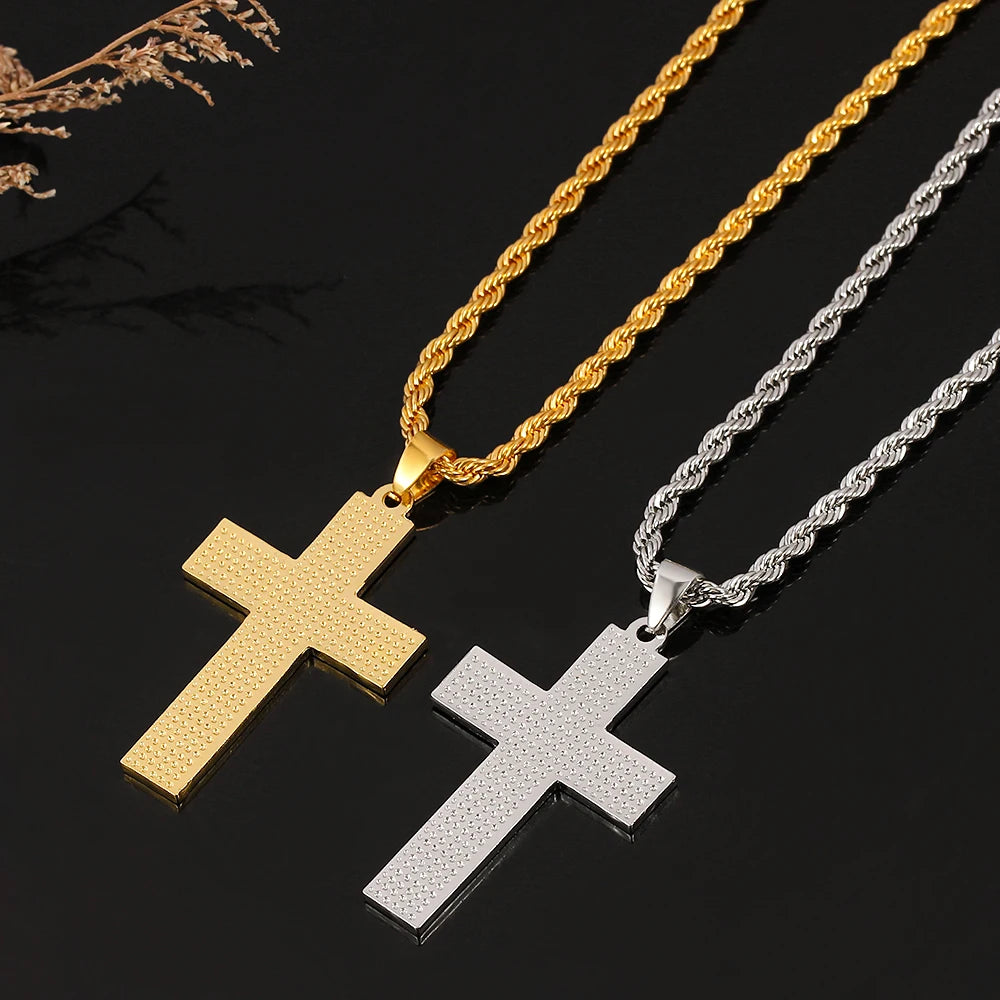 American Flag Cross Pendant Necklace