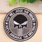 Don't Tread On Me Skull Iron-On Patch