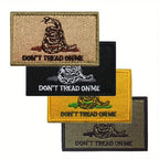 "Don't Tread On Me" Tactical Embroidered Velcros Patch Hook & Loop Fastener- Military Morale Badge for Molle Backpack