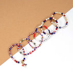 Patriotic USA Bead Bracelet Set