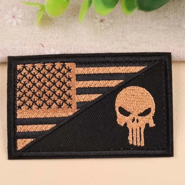 Don't Tread On Me Skull Iron-On Patch