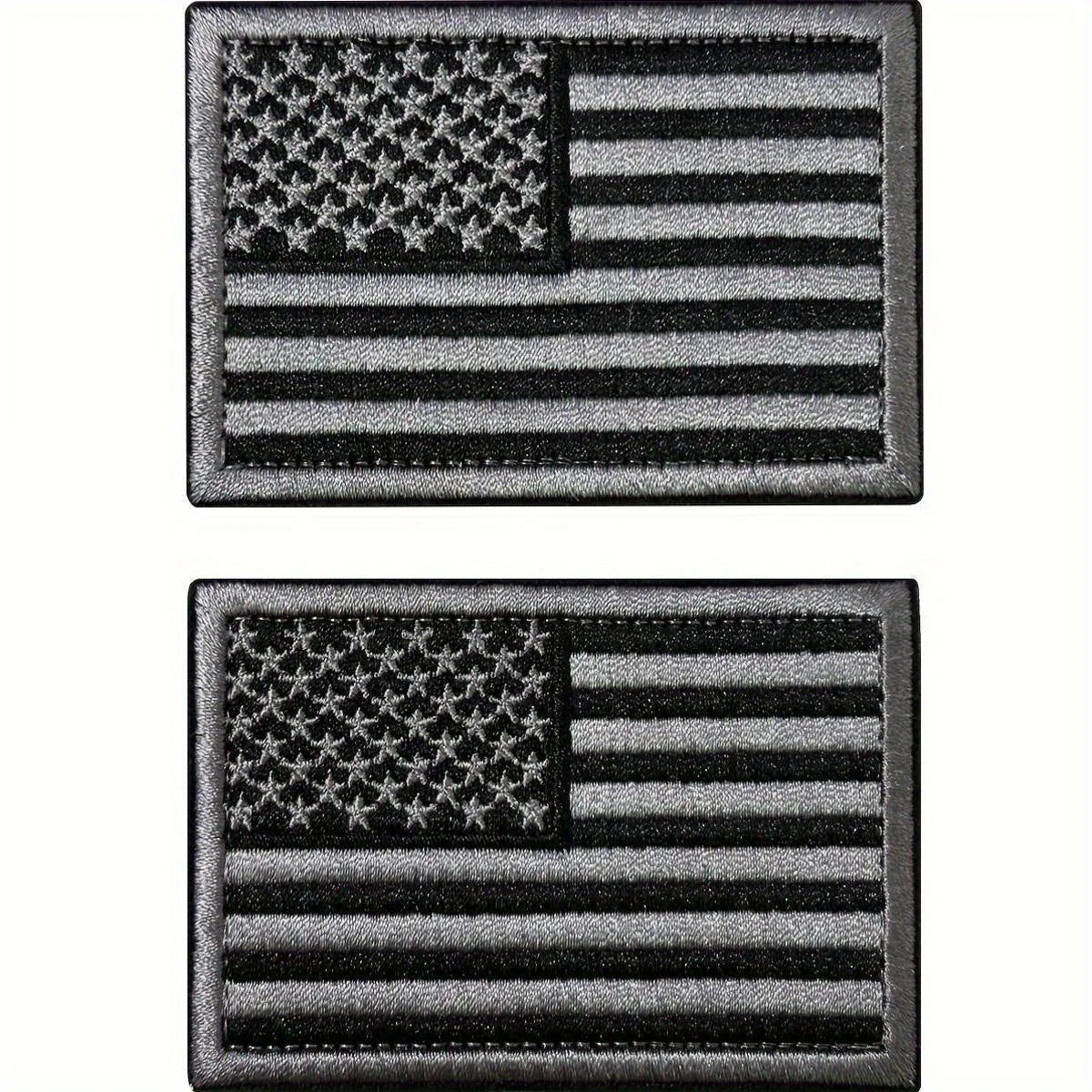 USA Flag Embroidered Patch Set