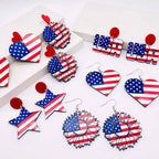 American Flag Patriotic Earrings
