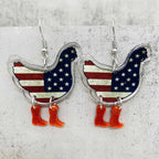 American Flag Patriotic Earrings