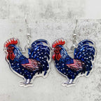 American Flag Patriotic Earrings