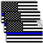Thin Blue Line Reflective Decal Set