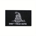 "Don't Tread On Me" Tactical Embroidered Velcros Patch Hook & Loop Fastener- Military Morale Badge for Molle Backpack
