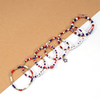 Patriotic USA Bead Bracelet Set