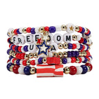 Patriotic USA Bead Bracelet Set