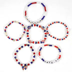 Patriotic USA Bead Bracelet Set