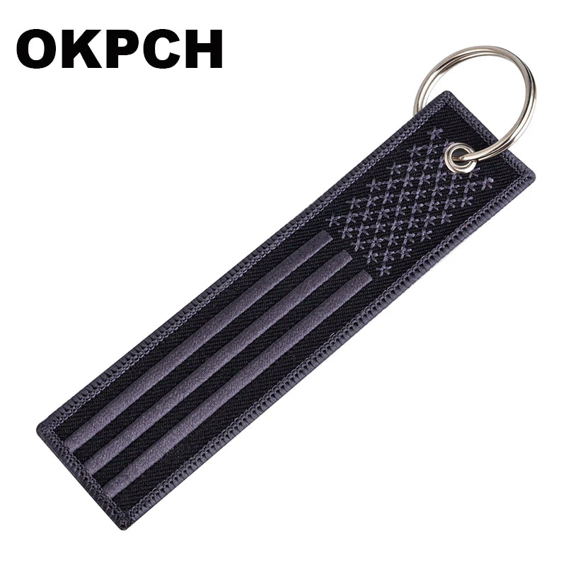 USA Flag Chain Keychain