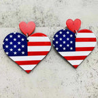 American Flag Patriotic Earrings
