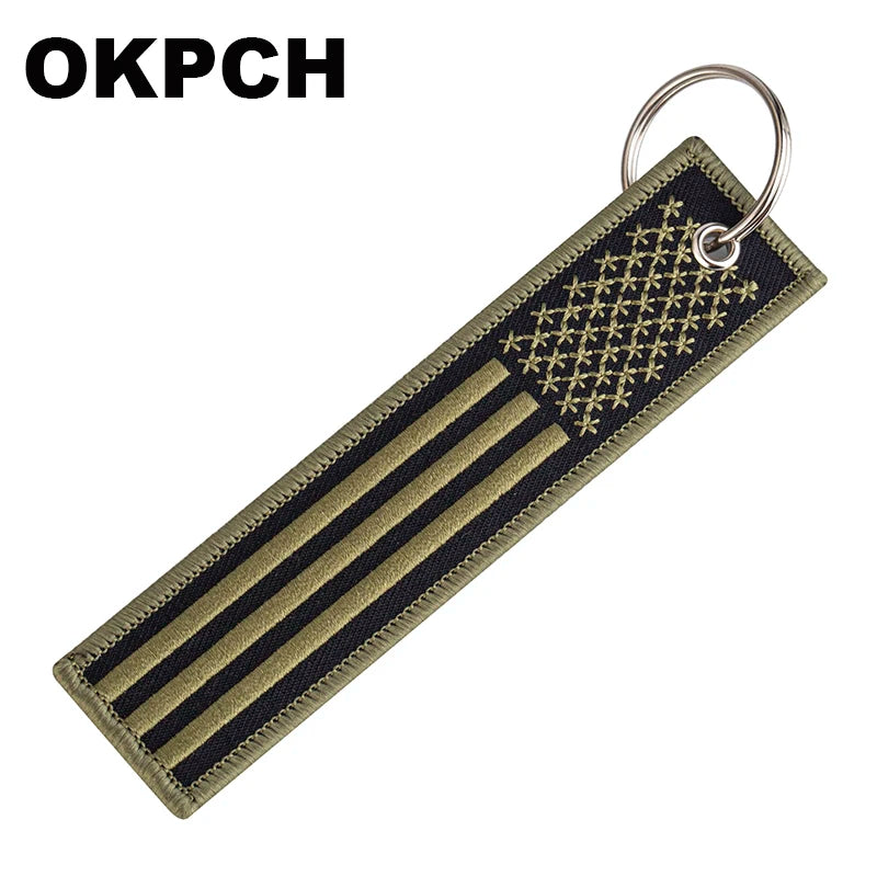 USA Flag Chain Keychain
