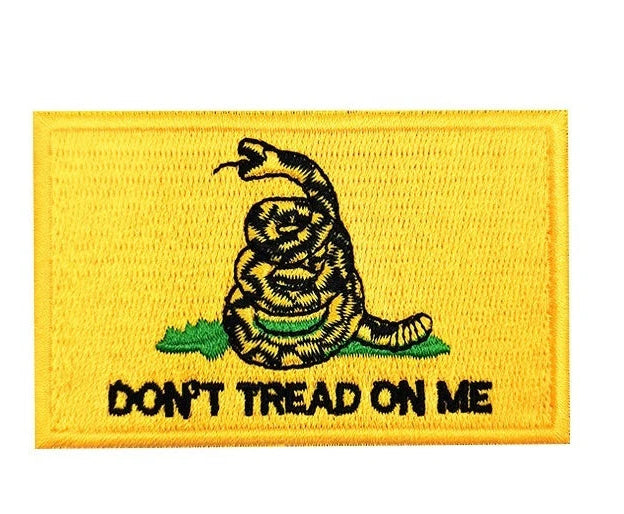 Don't Tread On Me Skull Iron-On Patch
