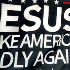 Jesus & American Flag Outdoor Banner