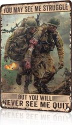 US Army Veteran Retro Tin Sign