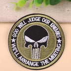 Don't Tread On Me Skull Iron-On Patch