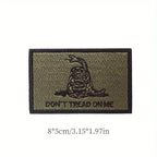 "Don't Tread On Me" Tactical Embroidered Velcros Patch Hook & Loop Fastener- Military Morale Badge for Molle Backpack