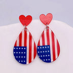 American Flag Patriotic Earrings