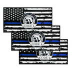 Thin Blue Line Reflective Decal Set
