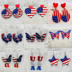 American Flag Patriotic Earrings