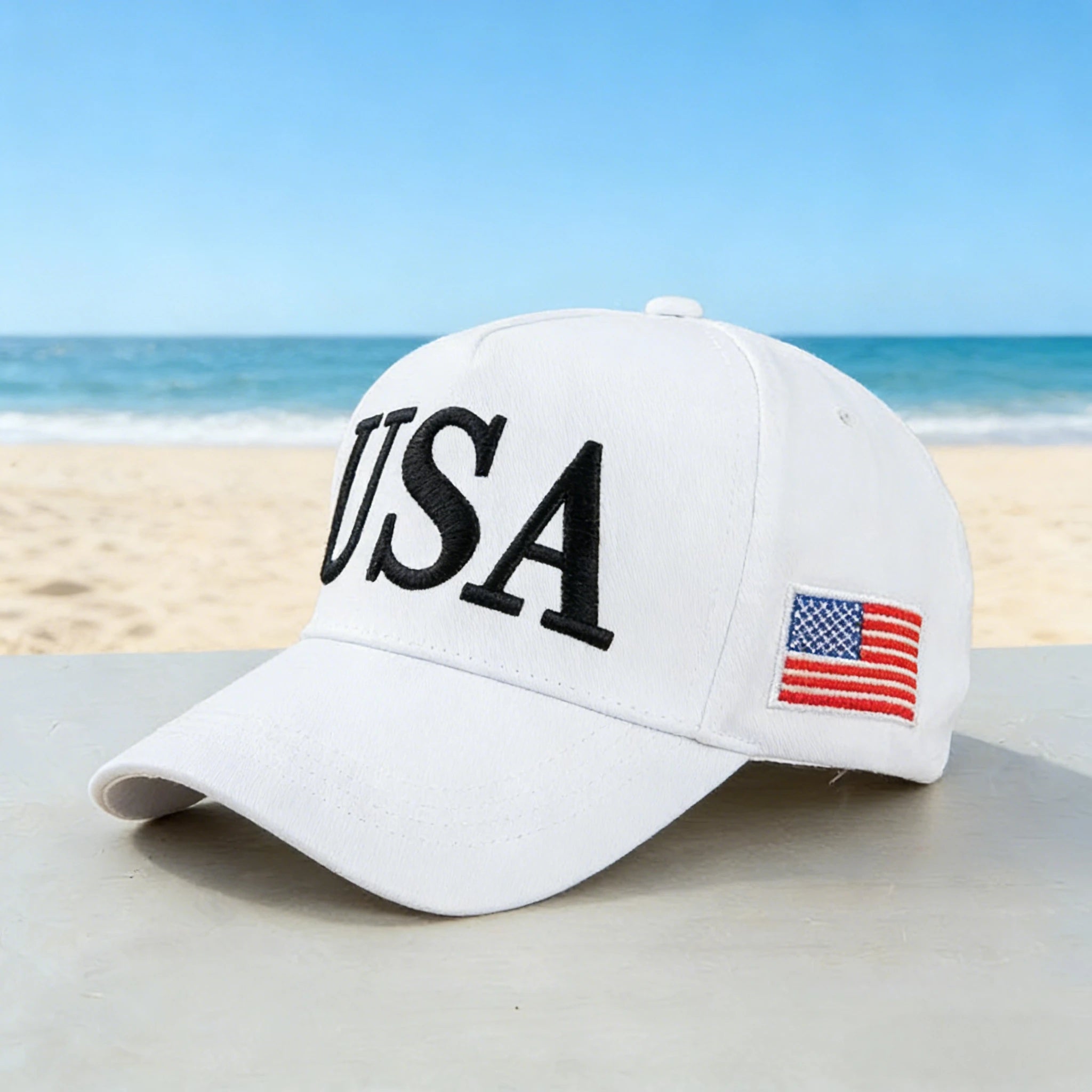 45-47 White Patriot Hat
