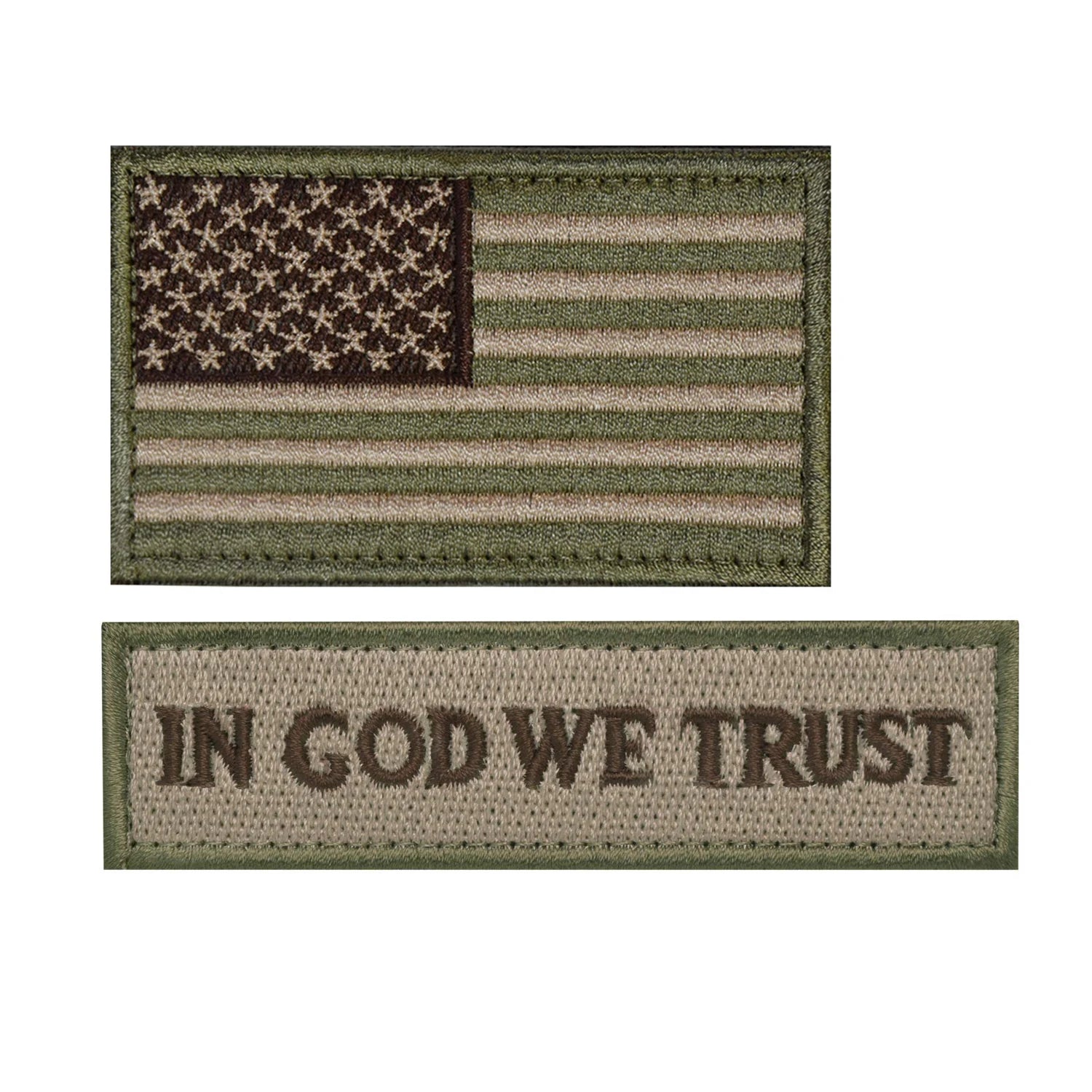 In God We Trust Flag Patch Set