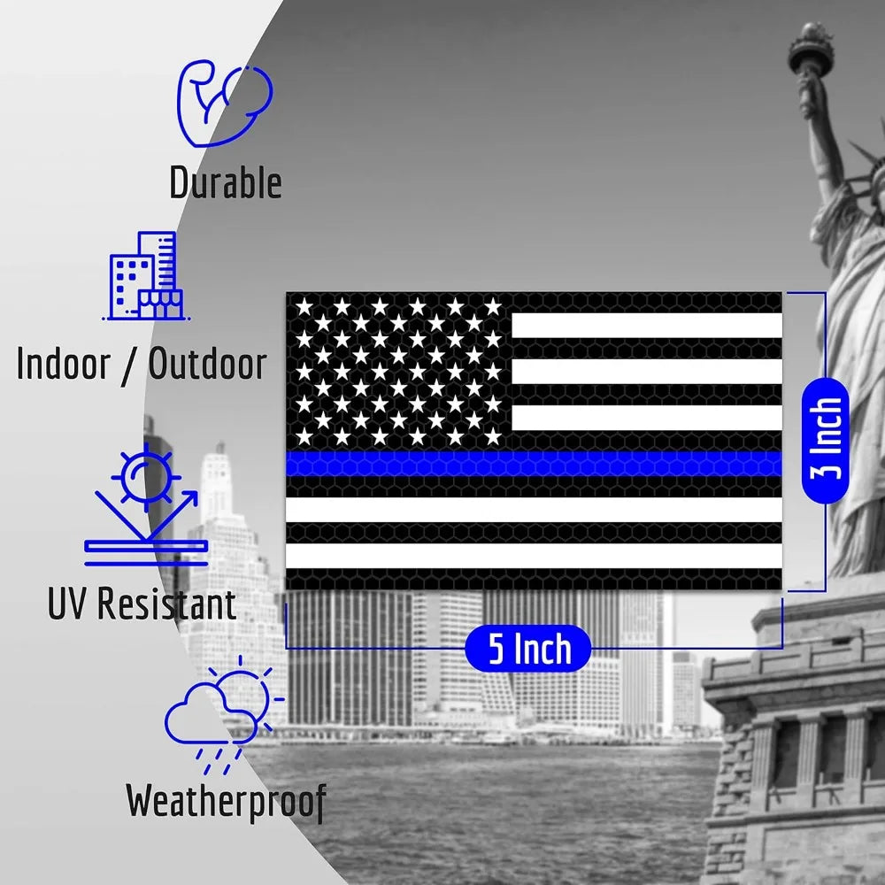 Thin Blue Line Reflective Decal Set