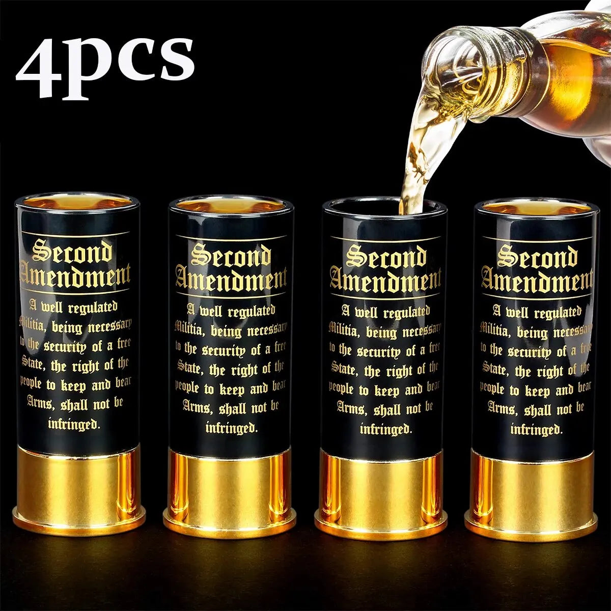 2nd Amendment 12 Gauge Shot Glass Set