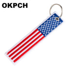 USA Flag Chain Keychain