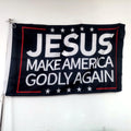 Jesus & American Flag Outdoor Banner