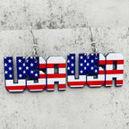 American Flag Patriotic Earrings