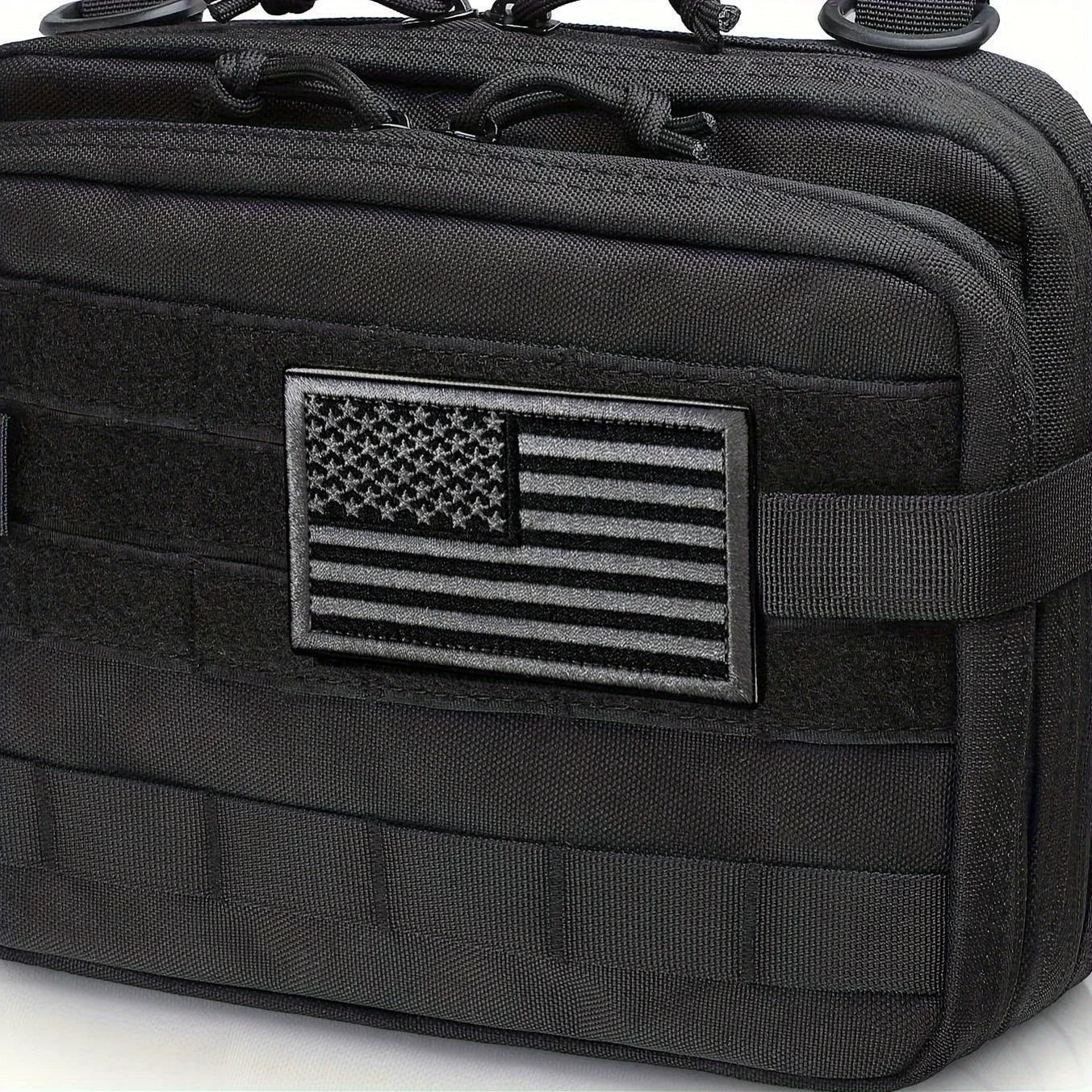 USA Flag Embroidered Patch Set