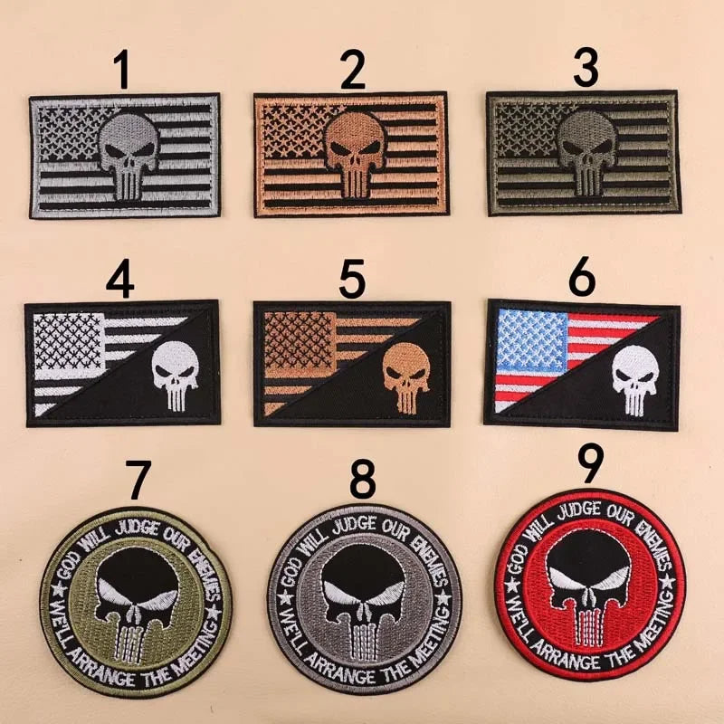 Don't Tread On Me Skull Iron-On Patch