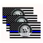 Thin Blue Line Reflective Decal Set