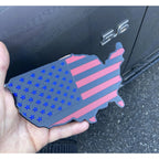 USA Black Flag Map Emblem