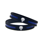 Thin Blue Line Silicone Wristband