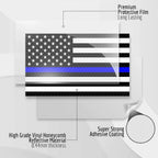 Thin Blue Line Reflective Decal Set
