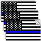Thin Blue Line Reflective Decal Set