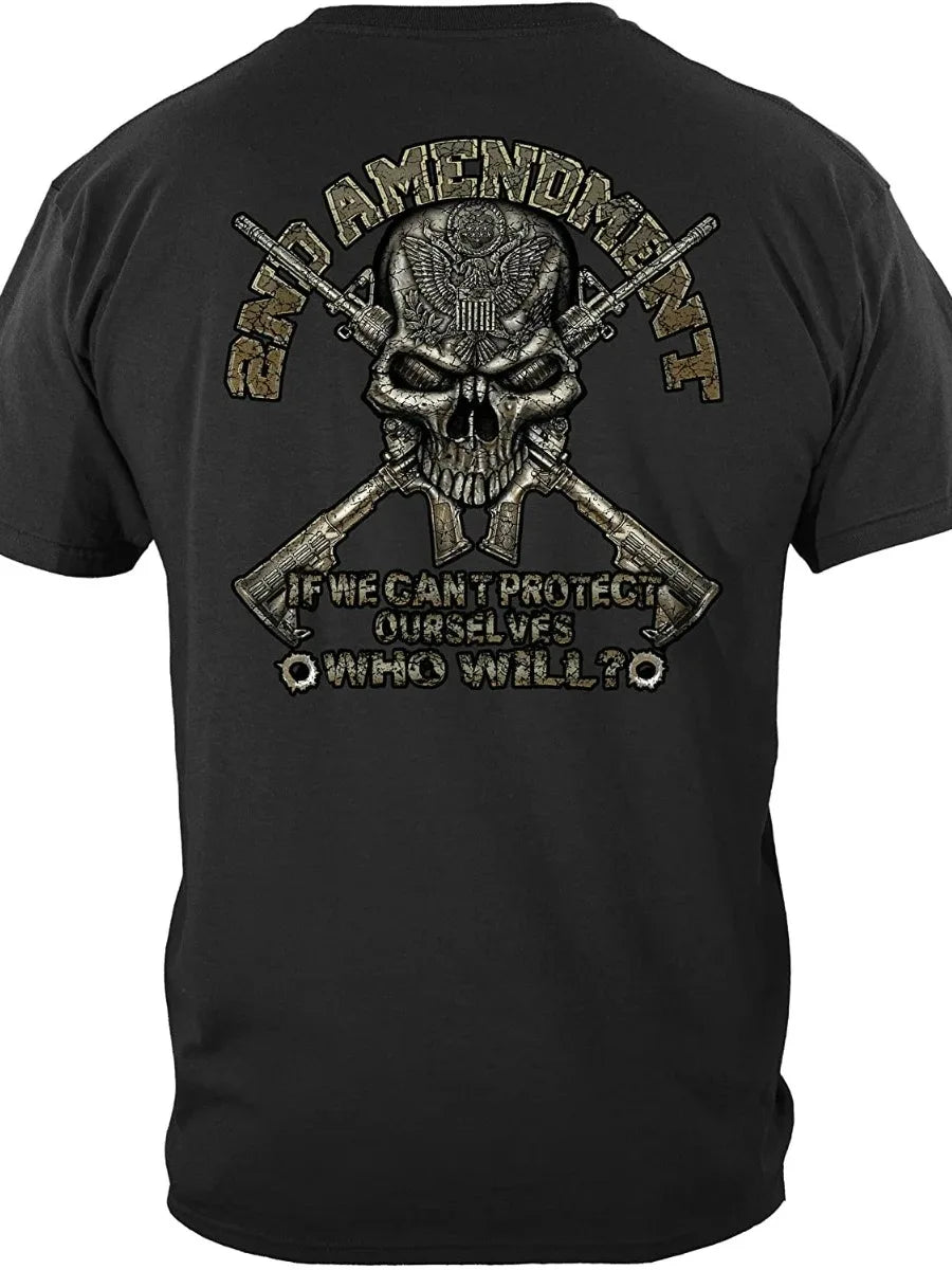 2nd Amendment Patriot Skull Tee
