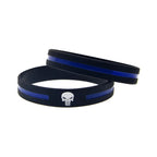 Thin Blue Line Silicone Wristband