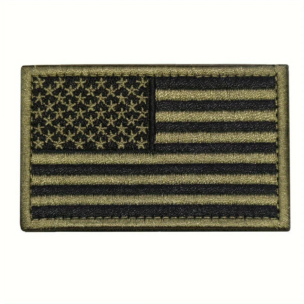 USA Flag Embroidered Patch Set