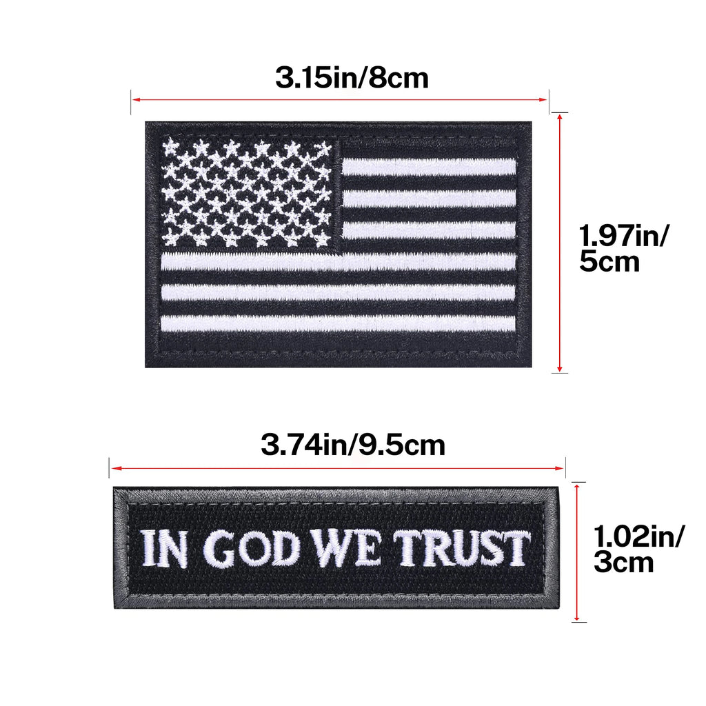 In God We Trust Flag Patch Set