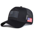 American Flag Embroidered Trucker Cap