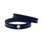 Thin Blue Line Silicone Wristband