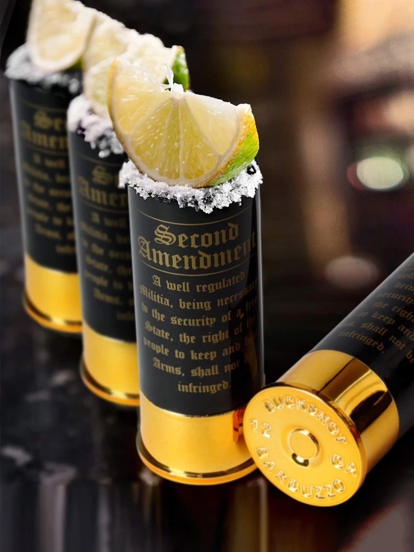 2nd Amendment 12 Gauge Shot Glass Set