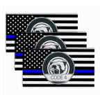 Thin Blue Line Reflective Decal Set