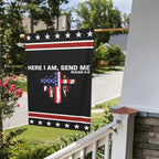Here I Am Send Me Garden Flag