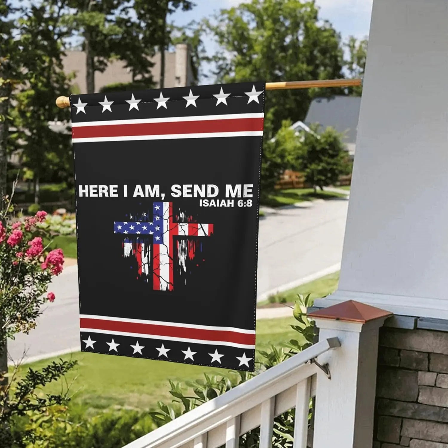 Here I Am Send Me Garden Flag