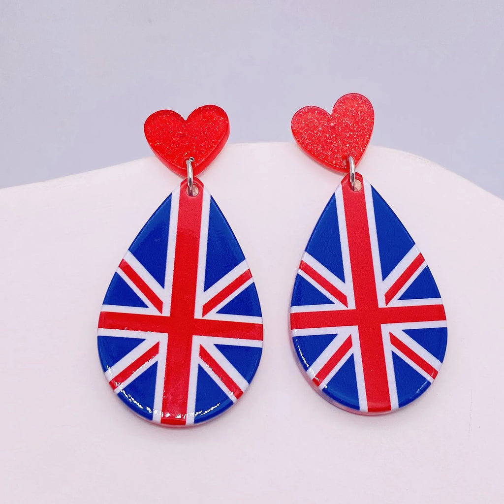American Flag Patriotic Earrings